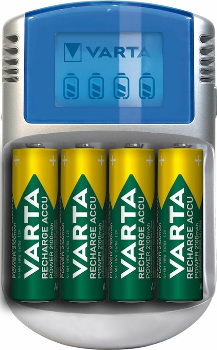 Varta Caricabatterie LCD (1 pz., AAA, AA, 2600 mAh, Caricabatterie senza batteria)