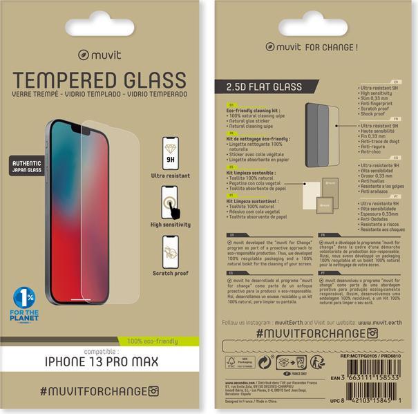 Actual product image Muvit For Change Verre Trempe Iphone 13 Pro Max (Apple iPhone 13 Pro Max)