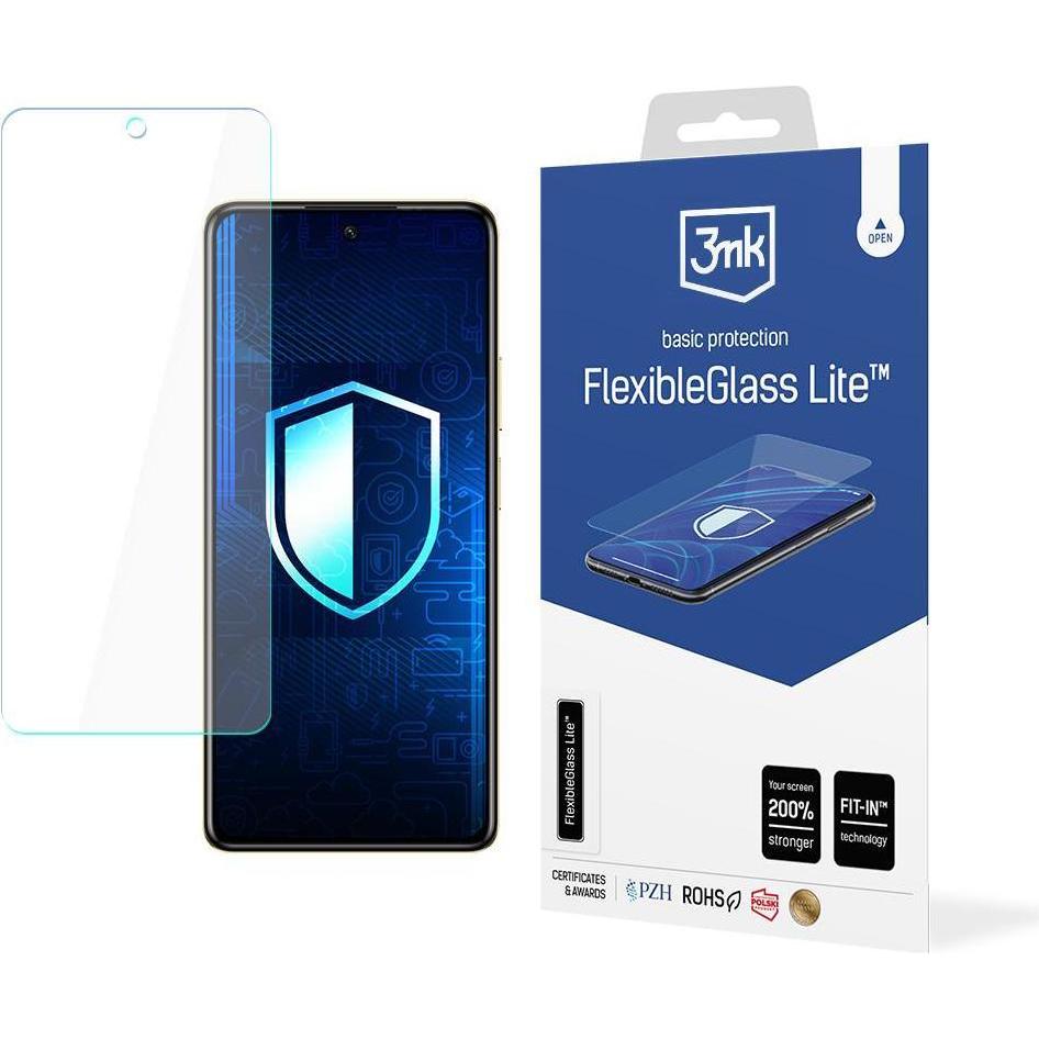 3Mk Trasparente Hybrid Glass Flexibleglass Liteâ¢ For Infinix Hot 40 / Hot 40 Pro (Infinix Hot 40I), Pellicola Protettiva Smartphone,