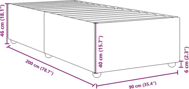 Actual product image vidaXL Bettgestell (120 x 190 cm)