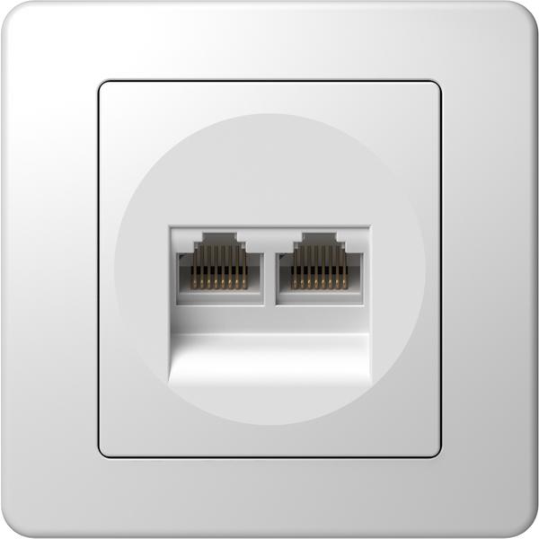 Produktbild TEM Serie Ekonomik SOCKET CAT6s KS DOUBLE2x RJ45 NB