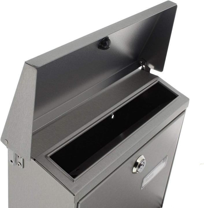 Immagine prodotto Burg Wächter Set di cassette per lettere in acciaio inox LxHxP 300/500/110 mm Oslo 37670 NI con sportello