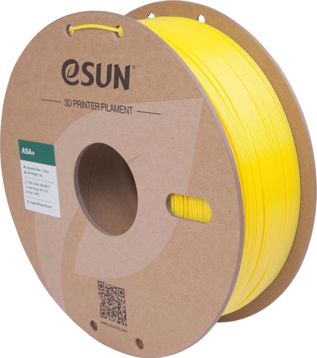 Actual product image eSUN ASA+ 1,75mm YELLOW 1kg (ASA, 1.75 mm, 1000 g, Yellow)
