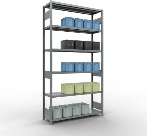Actual product image Schulte Lagertechnik MULTIplus250 basic racking system with length ledgers