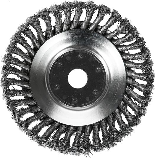Actual product image Japcell Stahlbürste für Unkraut - 15 cm - Kann an Rasentrimmer / Freischneider angebracht werden (Weed whacker, Garden machinery attachment)
