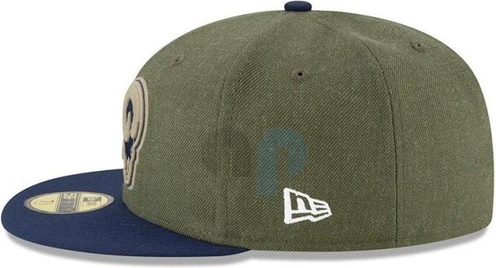 Produktbild New Era NFL - Los Angeles Rams - On Field 2018 Salute to Service 59Fifty Cap Oliv 7 1/4 (56)