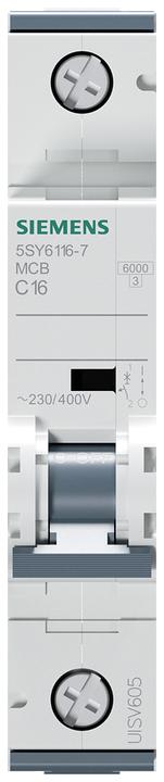 Produktbild Siemens Sicherungsautomat 5SY6 16A Typ C 6kA