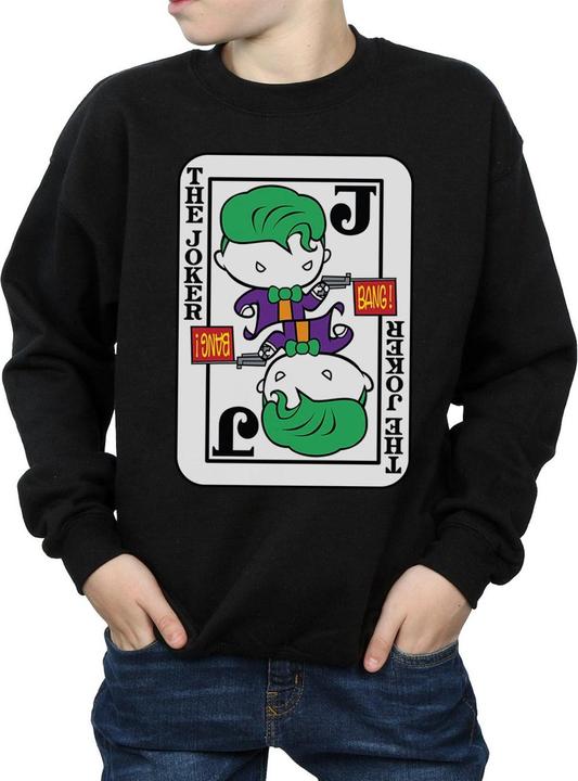 Actual product image Boys Chibi Joker Playing Card Sweatshirt (128)