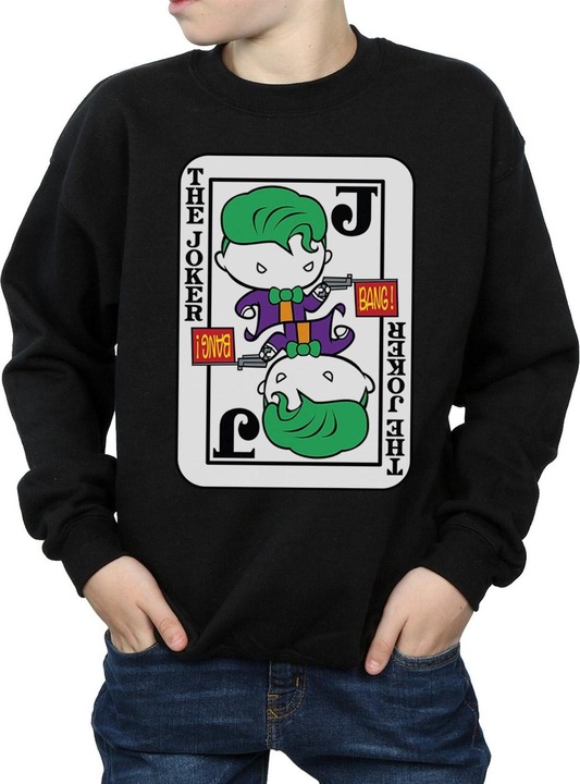 Actual product image Boys Chibi Joker Playing Card Sweatshirt (152, 158)