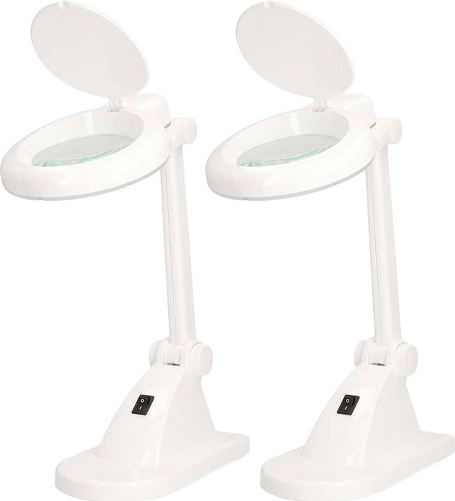 Actual product image Nedis 2er-Set LED-Lupenleuchte, 1,75x Vergrösserung, 6W, 400 Lumen, Linse mit Ø90 mm (400 lm)