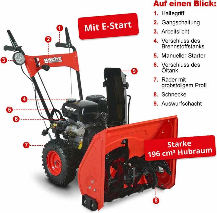 Immagine prodotto Hecht 9555 SE Turbina da neve (56 cm)