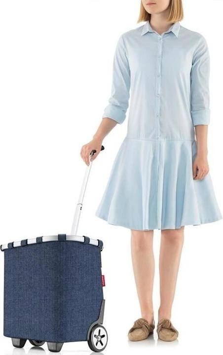 Actual product image reisenthel Shopping Trolley Carrycruiser Herringbone Dark Blue