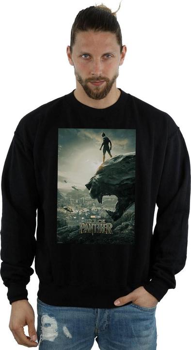 Actual product image Mens Black Panther Poster Cotton Sweatshirt (XXL)