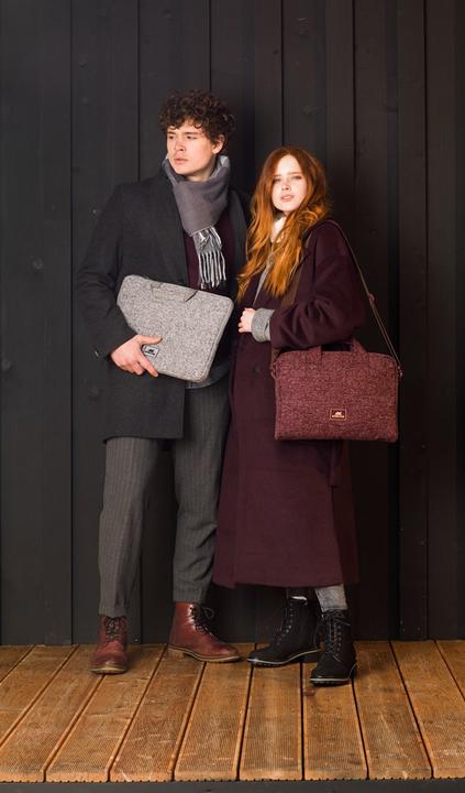 Produktbild Rivacase Laptop-Hülle mit Griffen, Hellgrau (13.30", Universal)