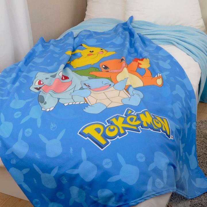 Actual product image Herding Pokemon couverture polaire Starter Pokemon 130 x 160 cm (130 x 160 cm)