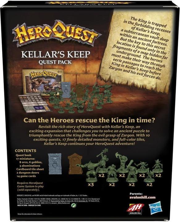 Actual product image Hasbro Gaming HeroQuest The Bastion of Kellars Keep adventure pack, ages 14+, HeroQuest base game... (German, 2 - 5 Players)