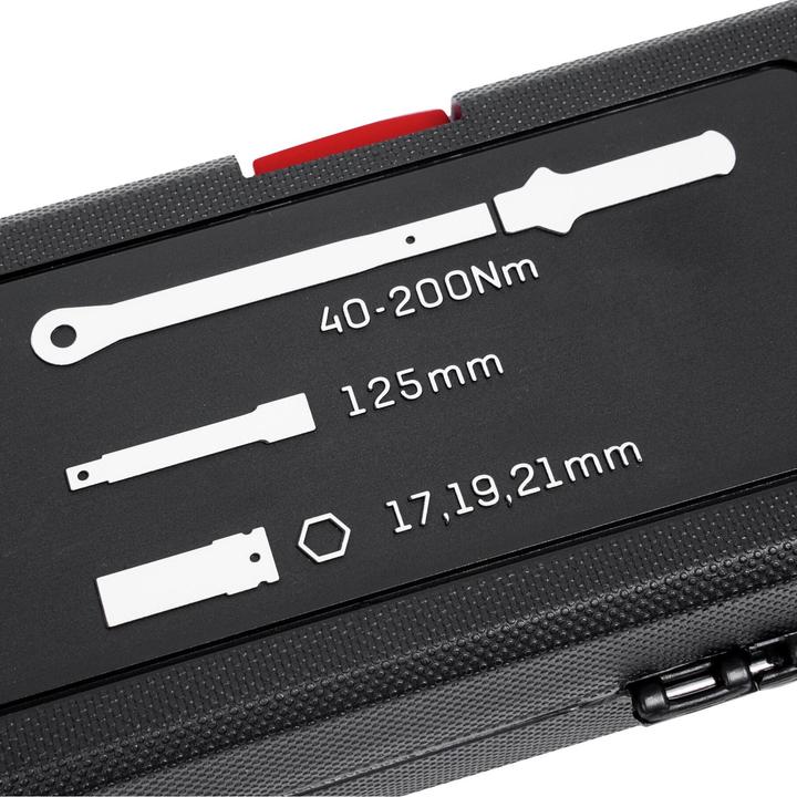 Immagine prodotto Stier Set di montaggio ruote da 1/2 pollice 40 - 200 Nm, 5 pezzi (1/2", 40 Nm, 200 Nm)