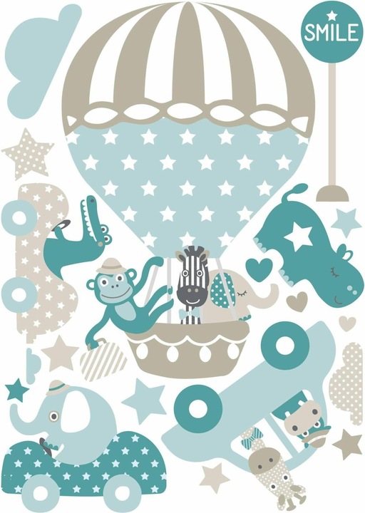 Image du produit Lovely label Tournée de tatouage mural d'animaux (32 x 21 cm)