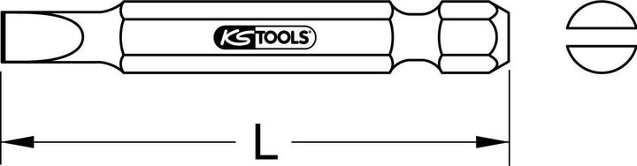 Produktbild KS Tools 1/4" Bit, Länge 50 mm (Schraubschlitz, Sechskant (hexagonal))