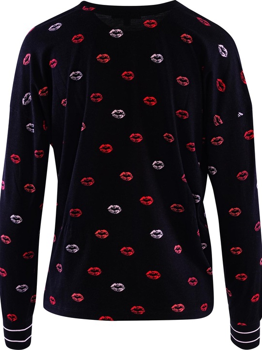 Actual product image Pj Salvage Pyjama top "Be mine" black/small patterned (XS)