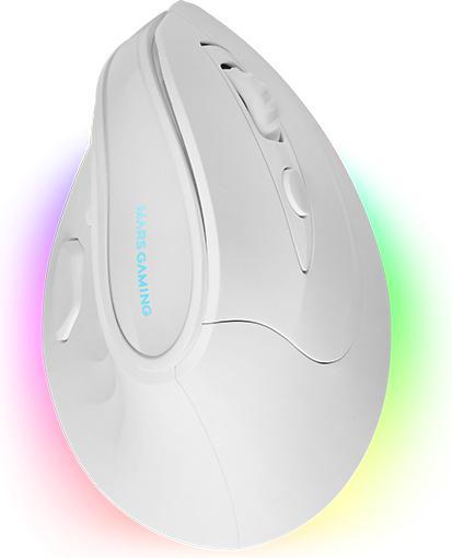 Produktbild Mars Gaming Souris Sans Fil Gamer Ergonomique Verticale Mm-Sk RGB (Blanc) (Kabellos)