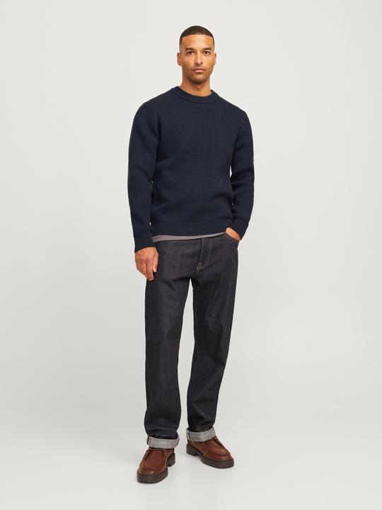 Produktbild Jack & Jones RDD Einfarbig Strickpullover mit Rundhals Strickpullover mit Rundhals (S)