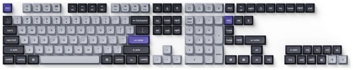 Keychron KSA Double Shot PBT Full Keycap Set - Gray and Silver PBT-46