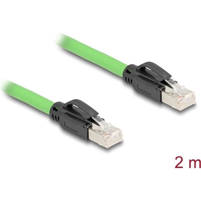 Delock RJ45 Netzwerkkabel Cat.6A Stecker zu Stecker SF/UTP s (SF/UTP, CAT6a, 2 m), Netzwerkkabel