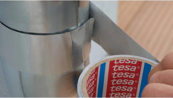 Actual product image tesa Aluminium tape, self-adhesive, for repairs to metallic surfaces (50 mm)