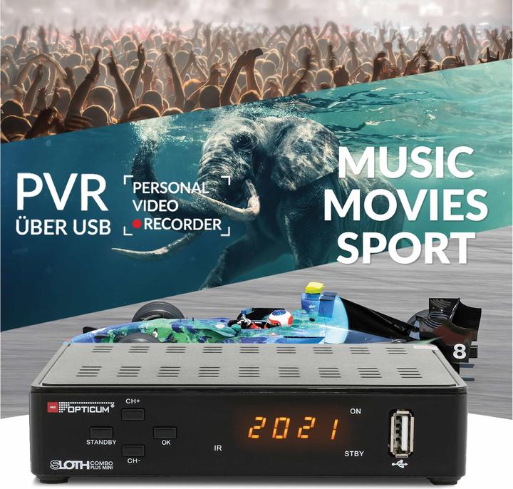 Produktbild Opticum SAT-Receiver Red Sloth Combo plus mini (DVB-T/T2, CI+-Schacht)