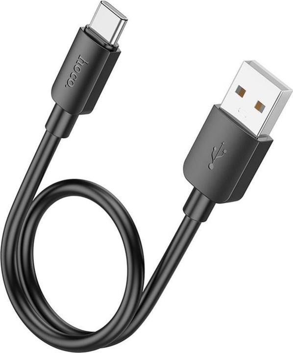 Produktbild Hoco USB-A to USB-C X96, 27W, 0.25m, schwarz (0.25 m, USB 2.0, 27 W)