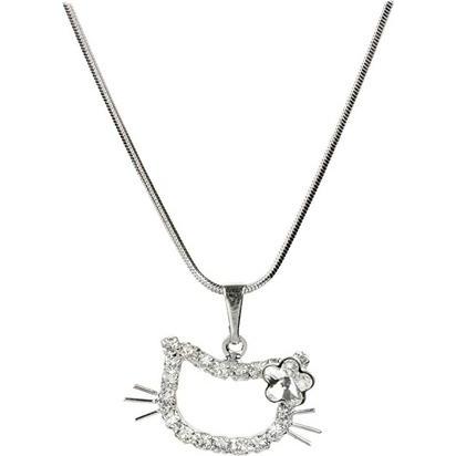 Levien, Halsschmuck, GirlÂ's necklace Kitten with a Crystal flower (L)