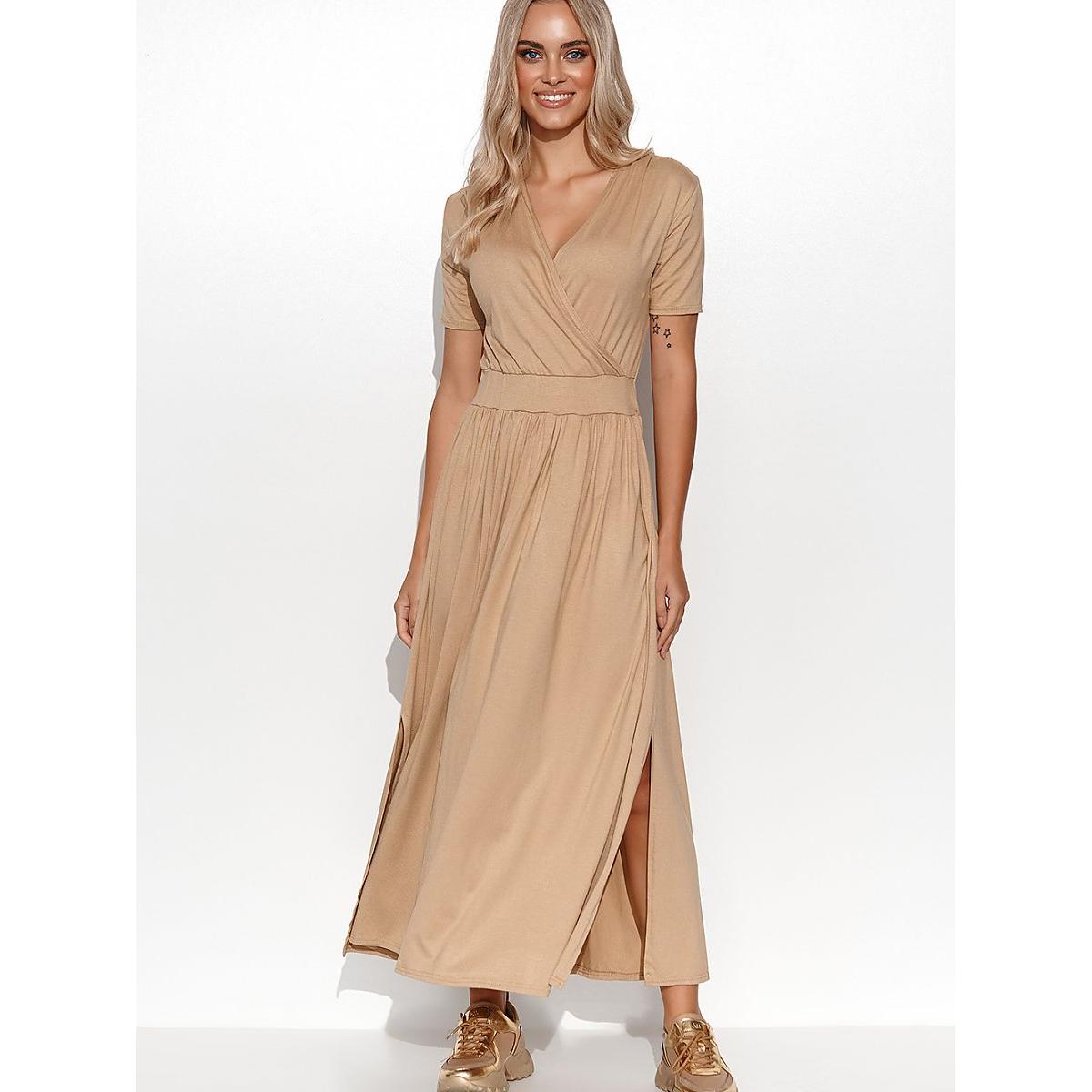 Makadamia, Damen, Kleider, Alltagskleid, Beige, (42)
