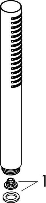 Immagine prodotto hansgrohe Pulsify S Stabhandbrause 100, 1 Strahlart wassersparend, 24125 (1 Tipo di fascio, 7.90 l/min)