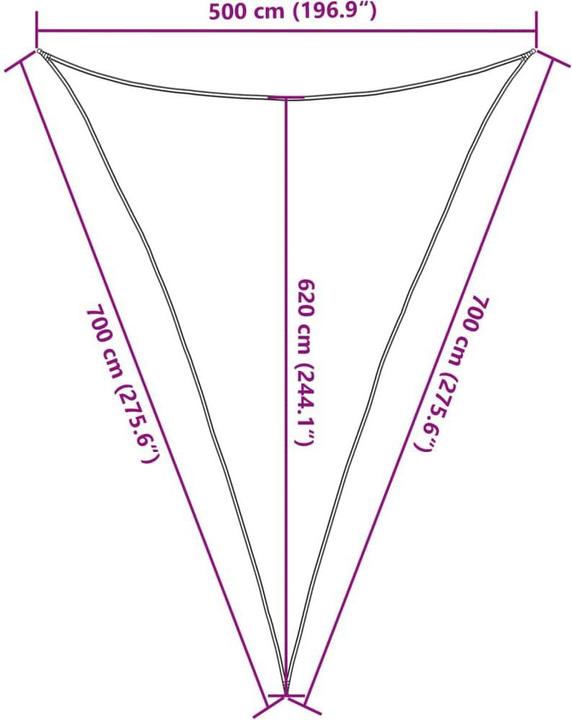 Produktbild vidaXL Sonnensegel (500 x 700 cm)
