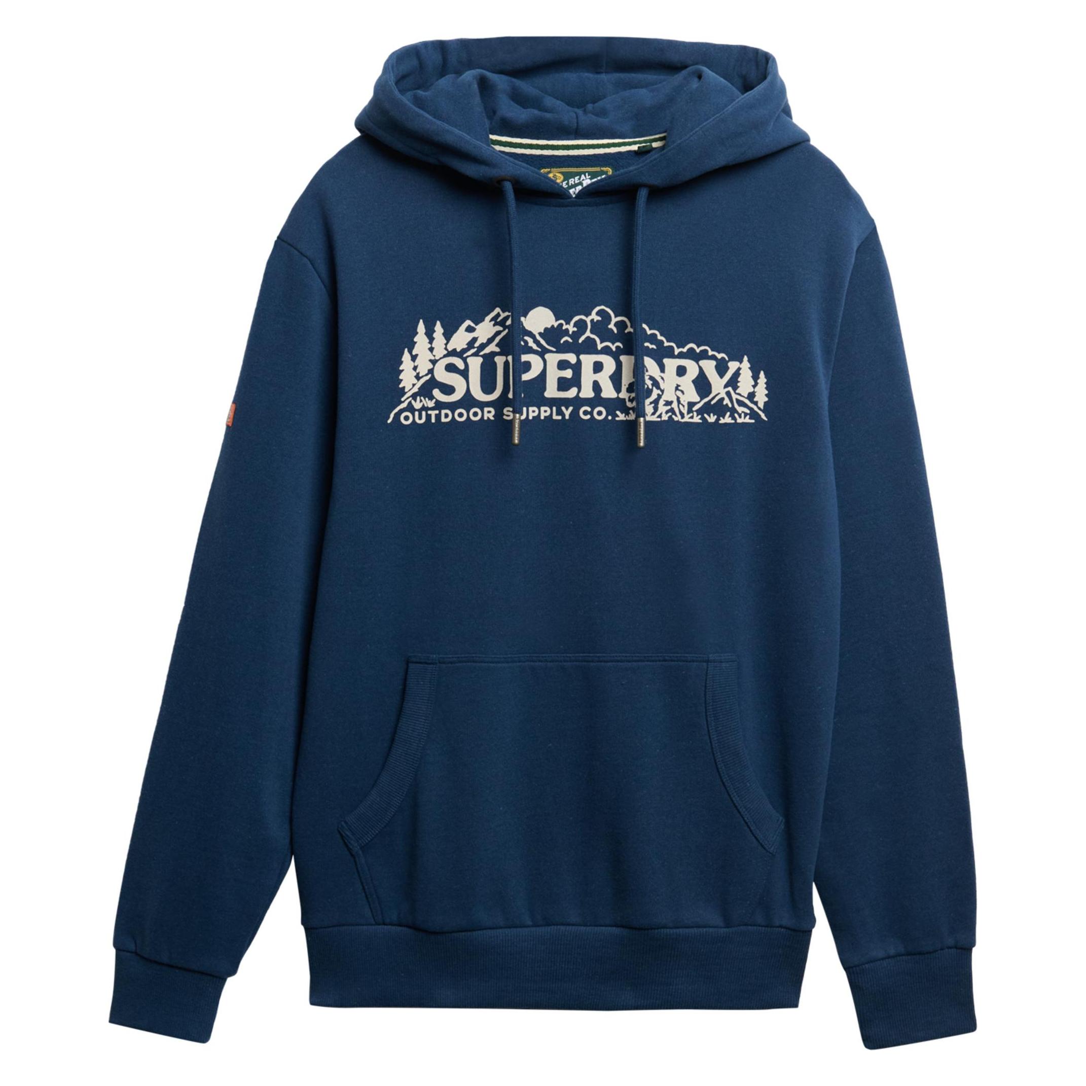 Superdry, Herren, Pullover, Lässiges Outdoor Scene Hoodie, Blau, (Xl)