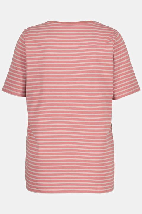 Produktbild Ulla Popken Pyjamashirt, Ringel, Rundhals, Halbarm (42, 44)