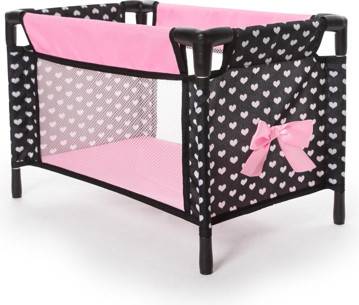 Produktbild Bayer Reise-Set 9in1 mit Puppenbett und Hochstuhl schwarz/pink