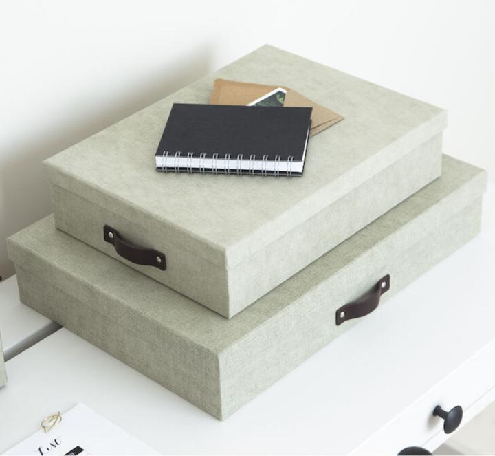 Produktbild Bigso Schachtel Leinenbezug Sverker Linen nature (31 cm)