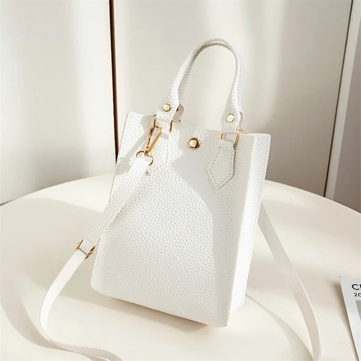 Only-Bags.Store Handtasche Mode Einfaches Grosses Fassungsvermögen Lychee-Muster Eine Schulter Kosmetik Crossbody
