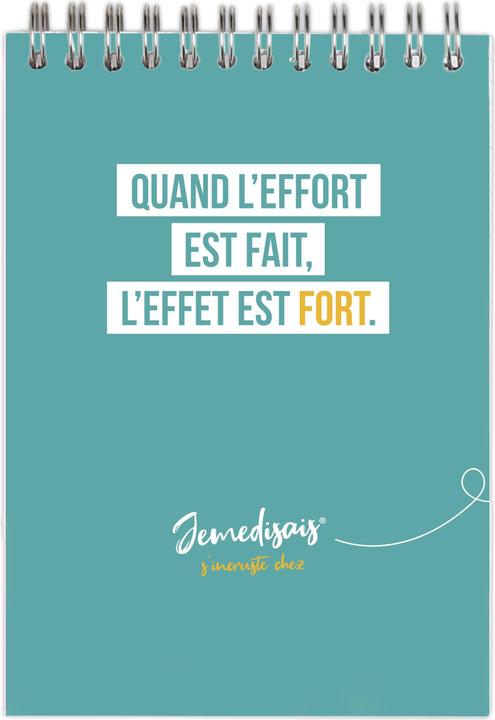 Image du produit Clairefontaine Jemedisais, Bloc reliure intégrale entête A6 10,5x14,8 cm, 160 pages, ligné, assortis. - A motifs (A6, Couverture souple)