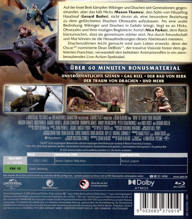 Immagine prodotto Drachenzähmen leicht gemacht (2025) (Blu-ray, 2025, Tedesco, Inglese)