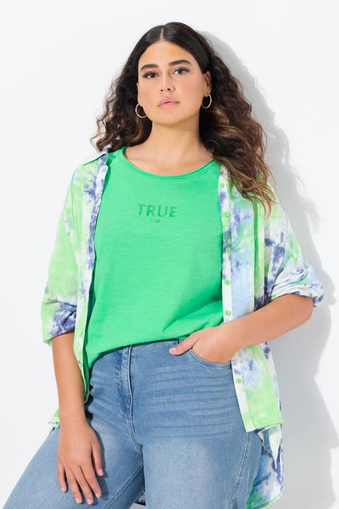 Produktbild Ulla Popken Shirt, Ringel, Rundhals, Halbarm, offenkantig (46, 48)
