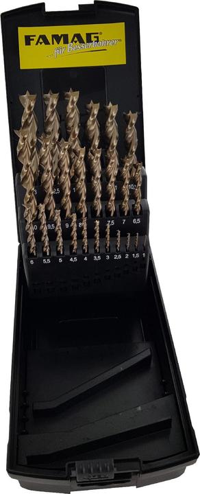 Actual product image Famag Wood twist drill set 25 pcs. (1 mm, 1.5 mm, 2 mm, 2.5 mm, 3 mm, 3.5 mm, 13 mm, 10 mm, 10.5 mm, 11 mm, 11.5 mm, 12 mm, 12.5 mm, 7 mm, 7.5 mm, 8 mm, 8.5 mm, 9 mm, 9.5 mm, 4 mm, 4.5 mm, 5 mm, 5.5 mm, 6 mm, 6.5 mm)