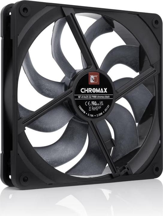 Image du produit Noctua NF-A14x25 G2 PWM chromax.black Gehuselfter 140 mm (140 mm, 1 x)