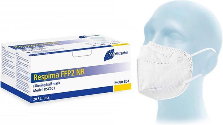 Produktbild Meditrade Respima® FFP2 Atemschutzmasken, FFP 2, o. Ventil (FFP2, 20x)