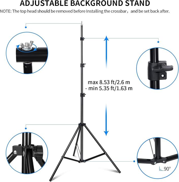 Produktbild Vevelux Verstellbares Hintergrundsystem (300 cm, 160 cm)