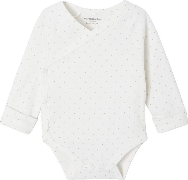 Actual product image Vertbaudet Bio-Kollektion: 5er-Pack mitwachsende Baby Wickelbodys mit Tupfen (68)