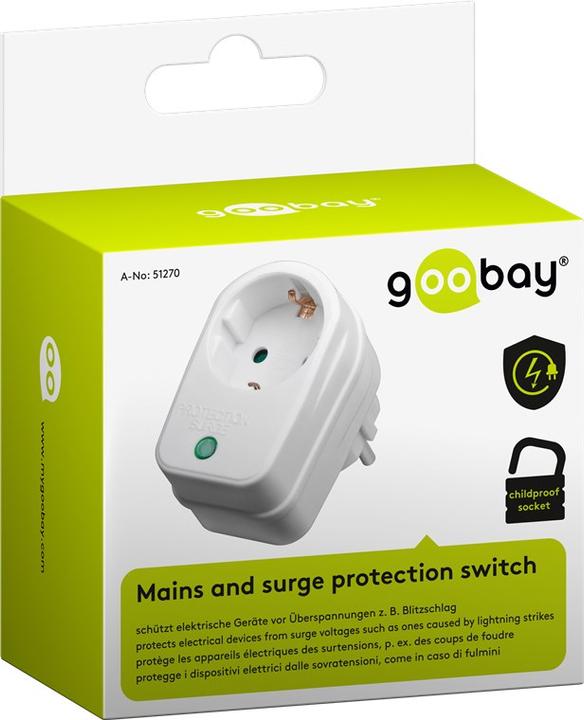 Actual product image Goobay Mains and overvoltage protection switch