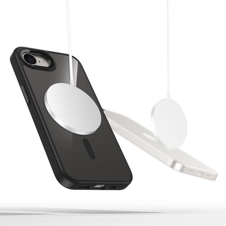 Actual product image Tech-Protect MagMat MagSafe iPhone 16e Case - Black-Transparent (Apple iPhone 16e, Apple iPhone 17e)